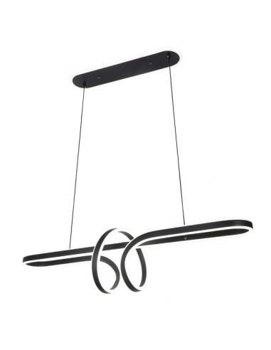 Colgante Nantes Negro 122w 3000-4000-6000k Regx100 X25cm 9760lm C/remoto Y Reg.intensidad