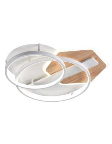 Plafon Trofa Blanco/haya 120w 3000-4000-6000k 9x50 X50cm 10200lm C/remoto