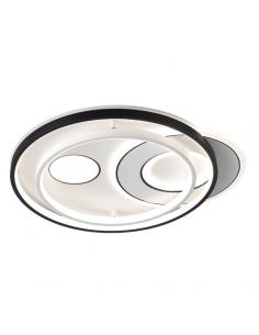 Plafon Evora Circular Negro/blanco 160w 3000-4000-6000k 7x45x52cm 13600lm C/remoto