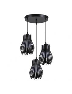 Ragusa Black Ceiling Light 3xe27 Regx36x36cm