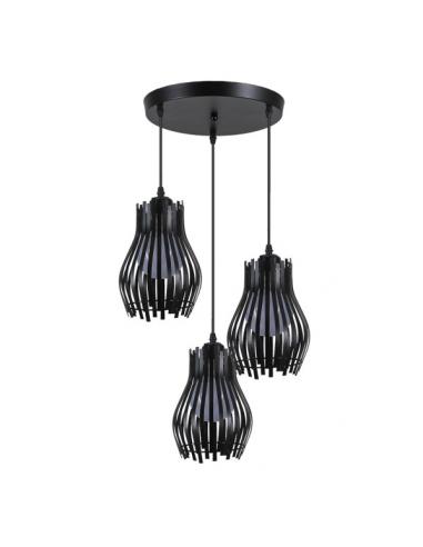 Ragusa Black Ceiling Light 3xe27 Regx36x36cm