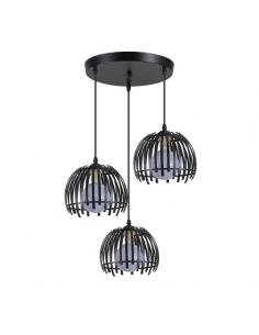 Latina Black Ceiling Light 3xe27 Regx40x40cm
