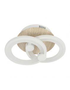 Sydney 32w 3000-4000-6500k White/Light Wood Ceiling Light 14x 30x20cm 4160 Lm Remote, dimmable, memory