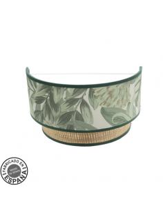 Congo 1xe27 Green-natural wall light 17x30x15 Cm