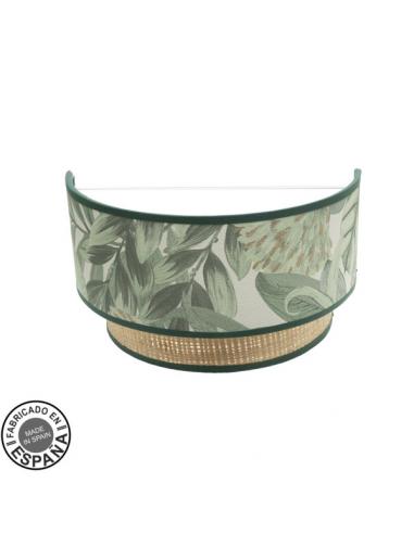 Congo 1xe27 Green-natural wall light 17x30x15 Cm