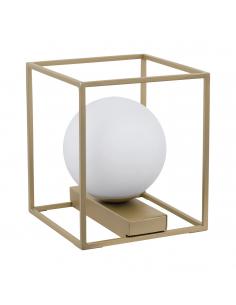 EGLO 97794 - VALLASPRA Living Room Lamp in Champagne Steel and Matte Opal Glass