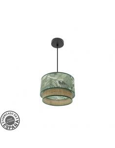 Congo 30d 1xe27 Black/green-natural pendant