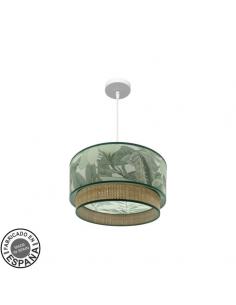 Congo 40d 1xe27 White/green-natural pendant