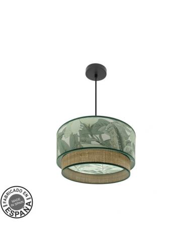 Congo 40d 1xe27 Pendant Black/green-natural