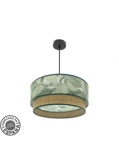 Congo 50d 3xe27 Black/green-natural pendant