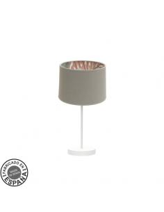 Small Desktop Lamp. Tunisia 1xe14 White/taupe-print