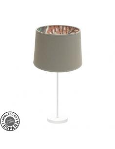 Gr. Tunez Table Lamp 1xe27 White/taupe-print