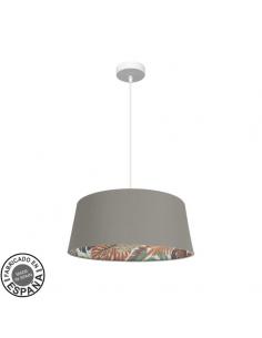 50d Tunez 1xe27 White/taupe-printed pendant