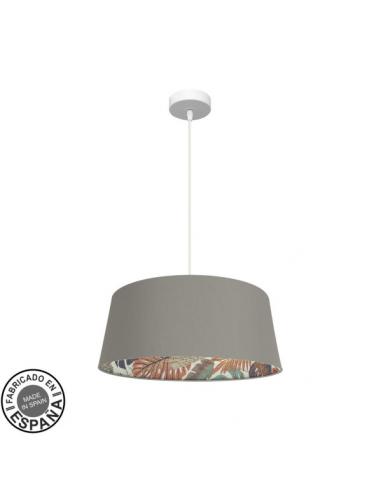50d Tunez 1xe27 White/taupe-printed pendant
