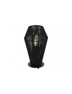EGLO 97796 - PALMONES Fabric Lamp in Black Steel and Textile