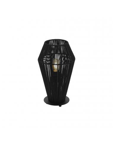 EGLO 97796 - PALMONES Fabric Lamp in Black Steel and Textile