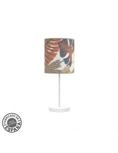 Small Ethiopia Table Lamp 1xe14 White/print 47x16x16 Cm