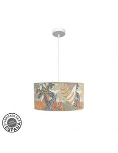 Ethiopia 40d 1xe27 White/print pendant