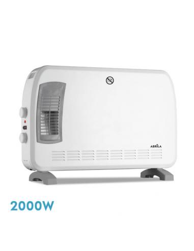 Convector Bengala 2000w Blanco/gris 3potencias funcion Turbo Termost.regulable Seguridad,asa 42,5x61x20,5cm