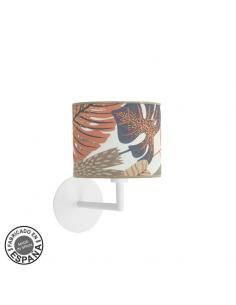 Ethiopia Wall Light 1xe14 White/print 27x17x24.5 Cm