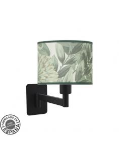 Moda 1xe14 Folding Wall Light Black/Green Leaf 26x17x28 Cm