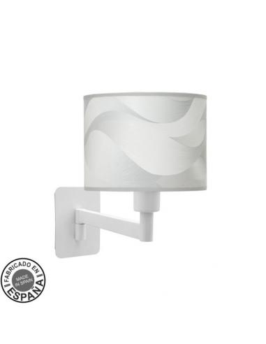 Moda 1xe14 White/wave Gray Folding Wall Light 26x17x28 Cm