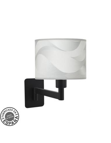 Moda Folding Wall Light 1xe14 Black/wave Gray 26x17x28 Cm