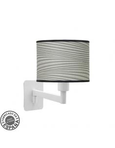 Moda 1xe14 Folding Wall Light White/Gray Groove 26x17x28 Cm