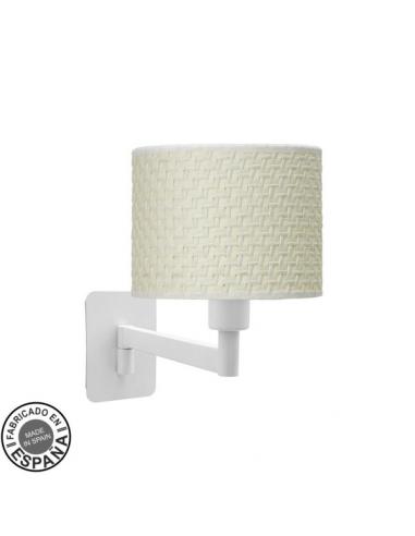 Moda Folding Wall Light 1xe14 White/reed White 26x17x28 Cm
