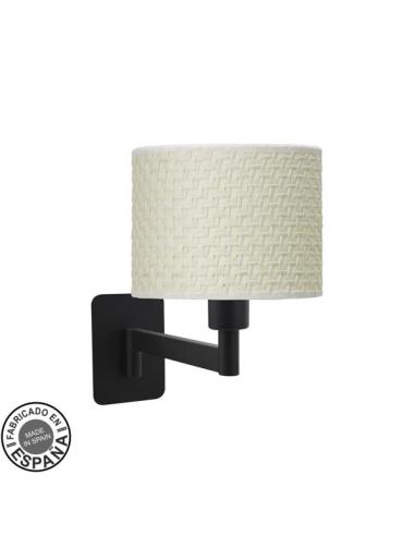 Moda Folding Wall Light 1xe14 Black/White Reed 26x17x28 Cm