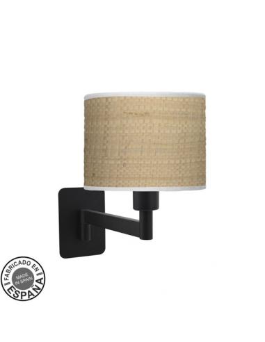 Moda Folding Wall Light 1xe14 Black/Light Reed 26x17x28 Cm