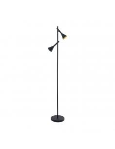 EGLO 97806 - CORTADERAS LED floor lamp in black steel, gold