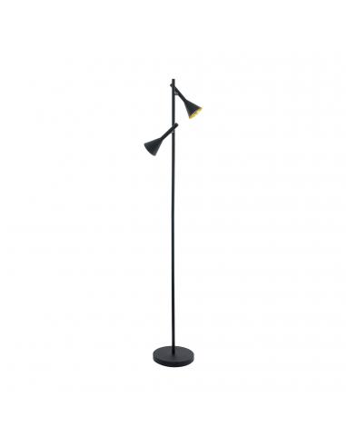 EGLO 97806 - CORTADERAS LED floor lamp in black steel, gold