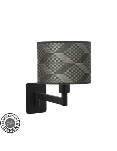 Moda 1xe14 Black/Tetris Gray Folding Wall Light 26x17x28 Cm