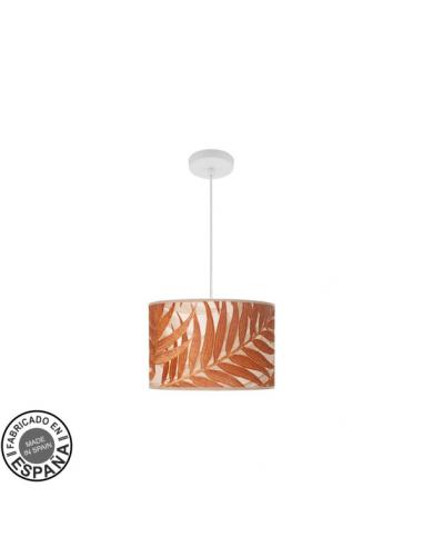 Colgante Moda 1xe27 Blanco/hoja Caldera Regx30x30cm