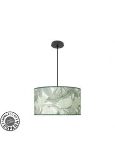 Moda Pendant 2xe27 Black/Green Leaf Regx40x40cm C/diffuser
