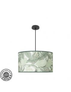 Moda Pendant 3xe27 Black/Green Leaf Regx50x50cm C/diffuser