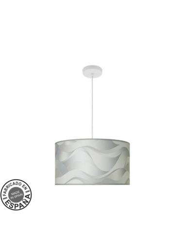 Moda Pendant 2xe27 White/wave Gray Regx40x40cm C/diffuser