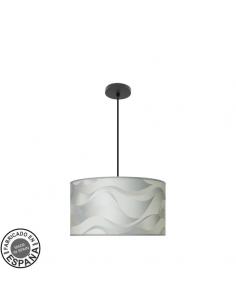 Moda Pendant 2xe27 Black/wave Gray Regx40x40cm C/diffuser