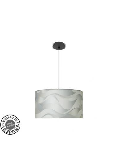 Moda Pendant 2xe27 Black/wave Gray Regx40x40cm C/diffuser