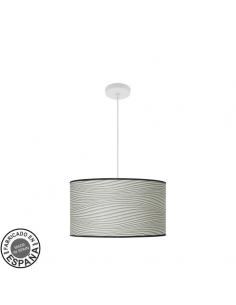 Moda Pendant 2xe27 White/groove Gray Regx40x40cm C/diffuser