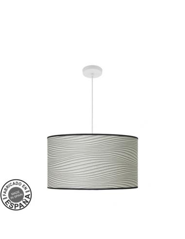 Moda Pendant 3xe27 White/groove Gray Regx50x50cm C/diffuser