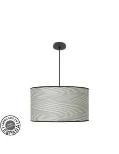 Moda Pendant 3xe27 Black/groove Gray Regx50x50cm C/diffuser