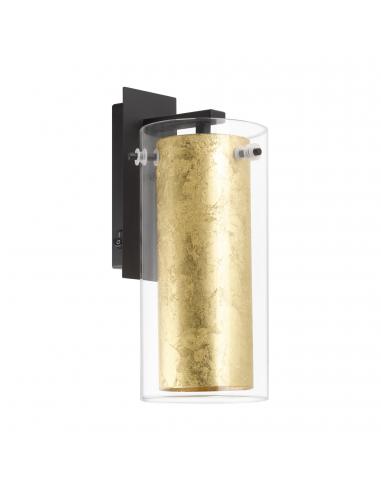 EGLO 97839 - PINTO GOLD Living Room Lamp in Black Steel and Glass