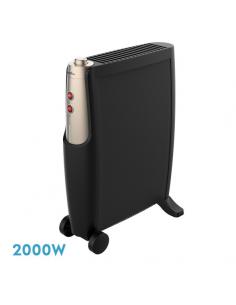Imperial Mica Radiator 2000w 2elem Black/gold 2powers Anti-tip, thermostat, with wheels 66x48.5x23cm