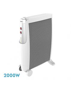 Imperial Mica Radiator 2000w 2elem White/silver 2 Powers Anti-tip, thermostat, with wheels 66x48.5x23cm