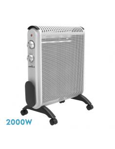 Condor 2000w Mica Radiator 2elements White/gray 2powers, anti-tip, thermostat, with wheels and handle 52x46x25cm