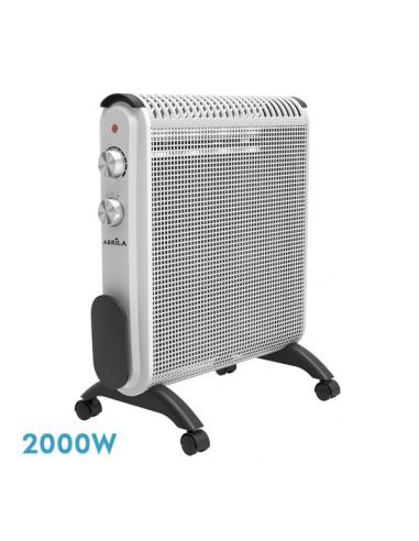 Condor 2000w Mica Radiator 2elements White/gray 2powers, anti-tip, thermostat, with wheels and handle 52x46x25cm