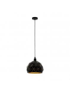 EGLO 97841 - ROCCAFORTE Lámpara de Salón en Acero negro, oro