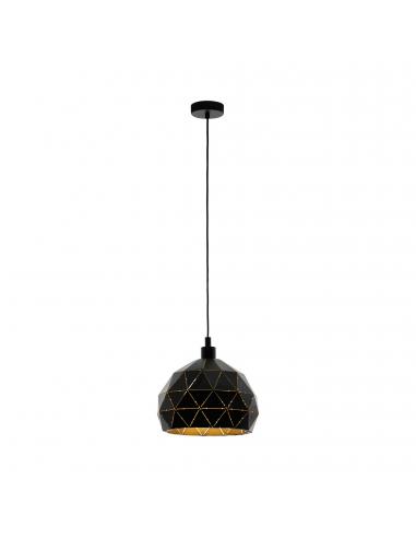 EGLO 97841 - ROCCAFORTE Lámpara de Salón en Acero negro, oro